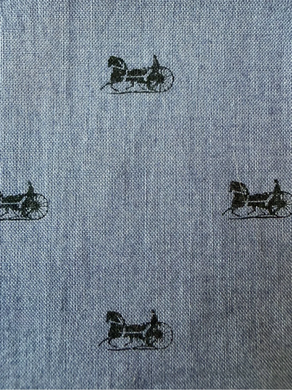 Celine Paris periwinkle blue purple all-over iconic carriage micro print scarf